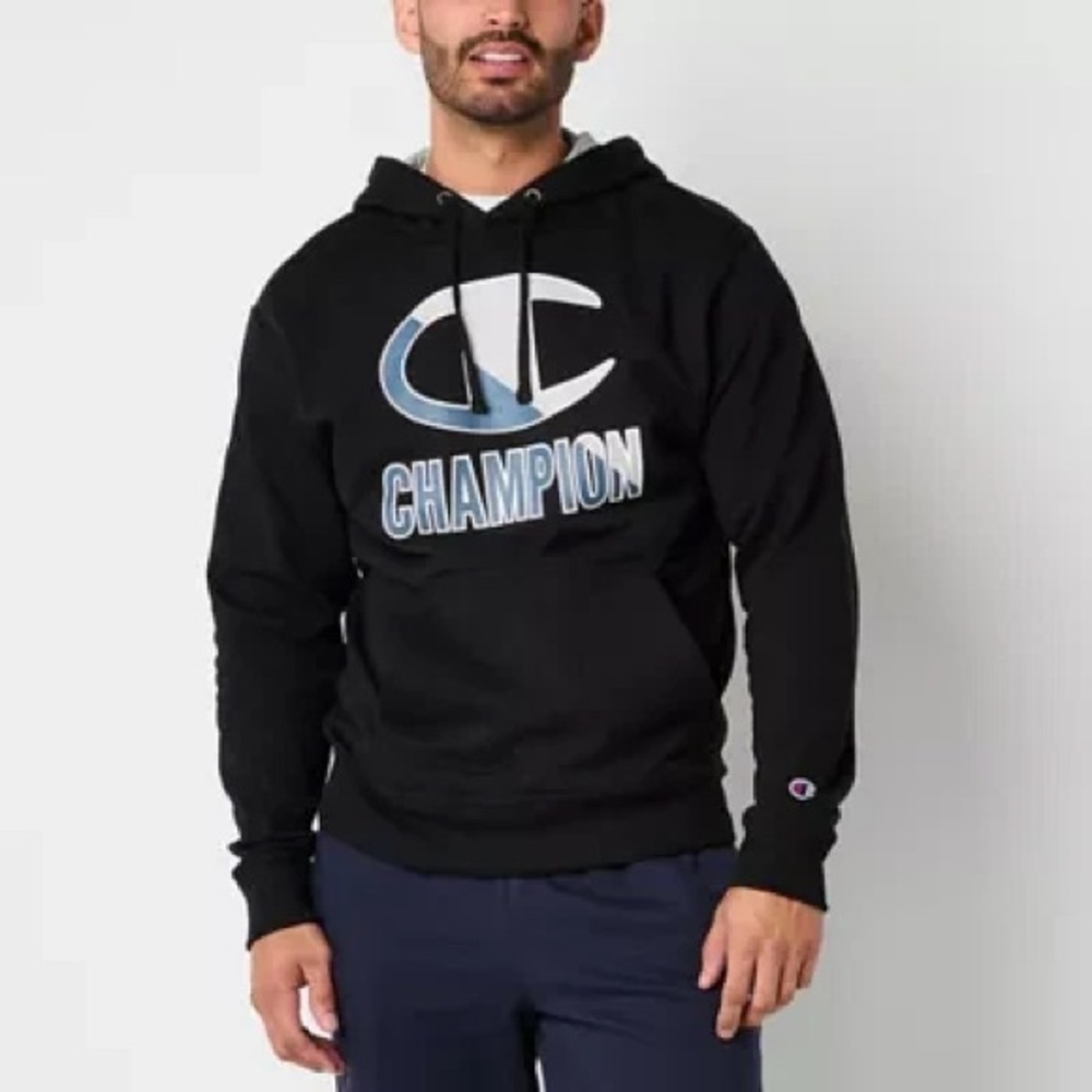 Champion Powerblend Hoodie Black Men 2XT (Tall Fit)